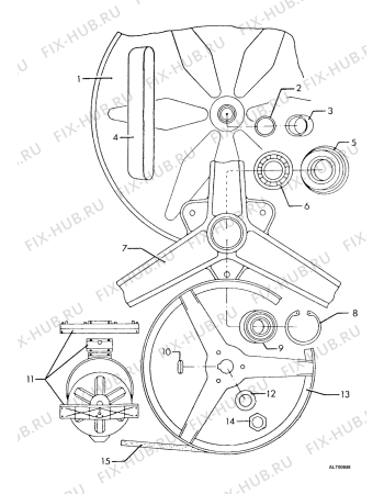 Взрыв-схема стиральной машины Zanker 475T - Схема узла Pulley